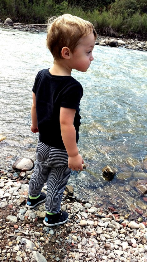 Miles looking out at the Colorado River
