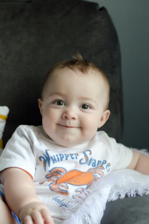 Miles - 8 month old photo - closed mouth smile