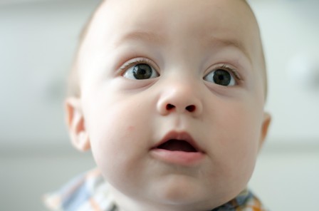 Miles - 9 Months Baby Photo - Closeup of his surprised expression