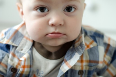 Miles - 9 Months Baby Photo - Pout lips and pinch-able cheeks