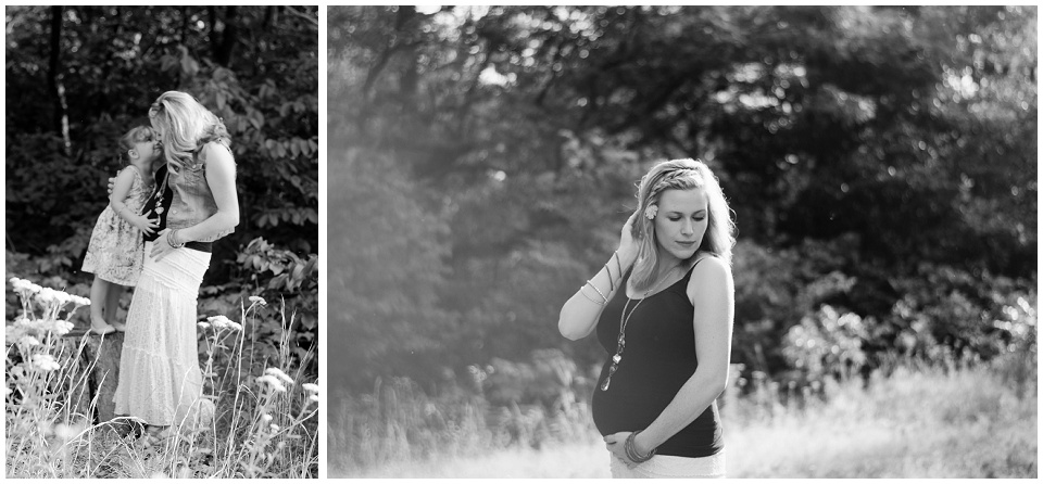 Hazy and Emotional Black and White Maternity Photography